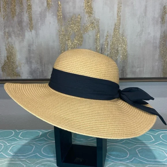 Haute Hippie Tan Hat with Black Ribbon - Picture 2 of 6